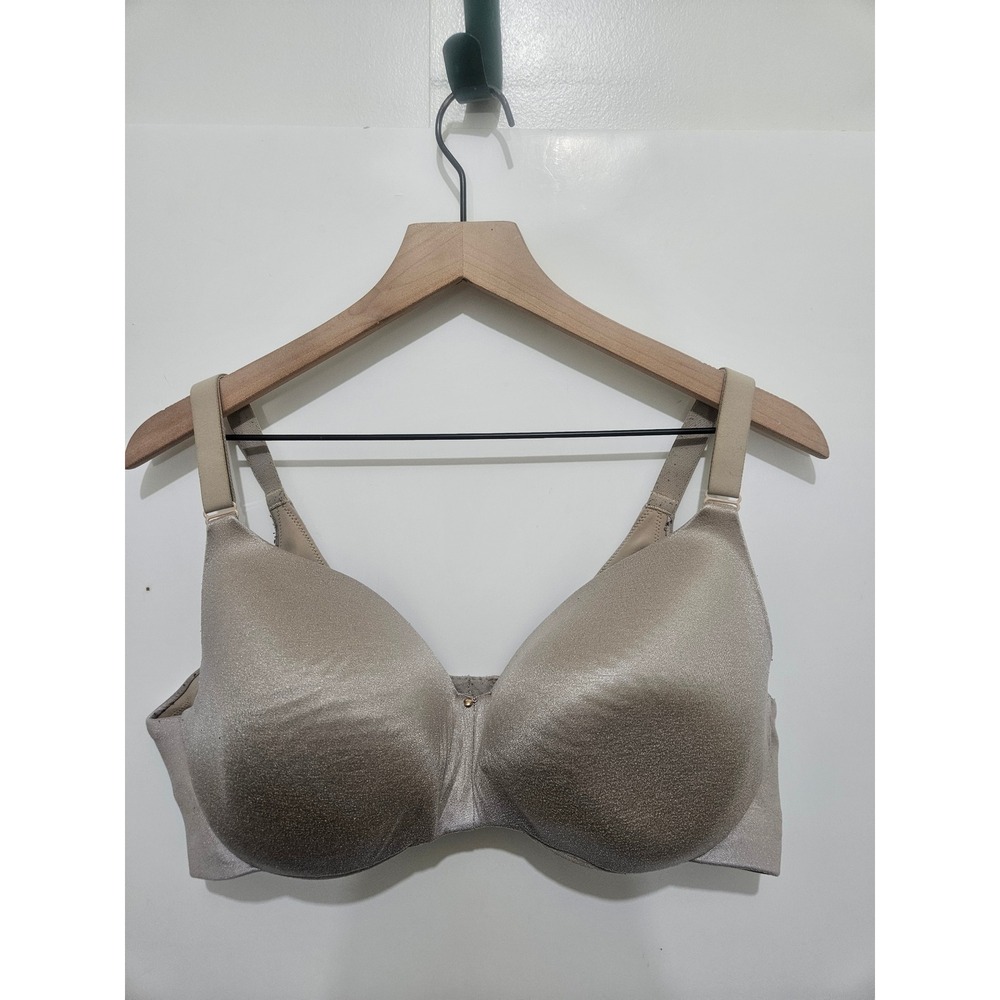 Cacique Backsmoother Lightly Lined Balconette Bra Tan 40DDD Underwire Smoothing